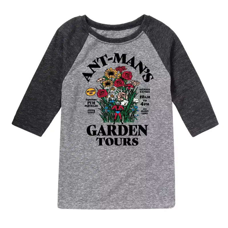 Boys' - Marvel - Antman Garden Tours Raglan Graphic T-Shirt