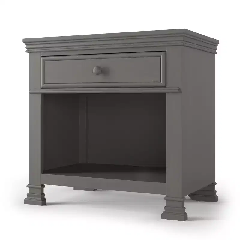 Child Craft Westgate 1 Drawer Nightstand for Nursery or Bedroom, Plenty of Storage, Hand Detailed, Wire Brushed Non-Toxic Finish, Fully-Assembled