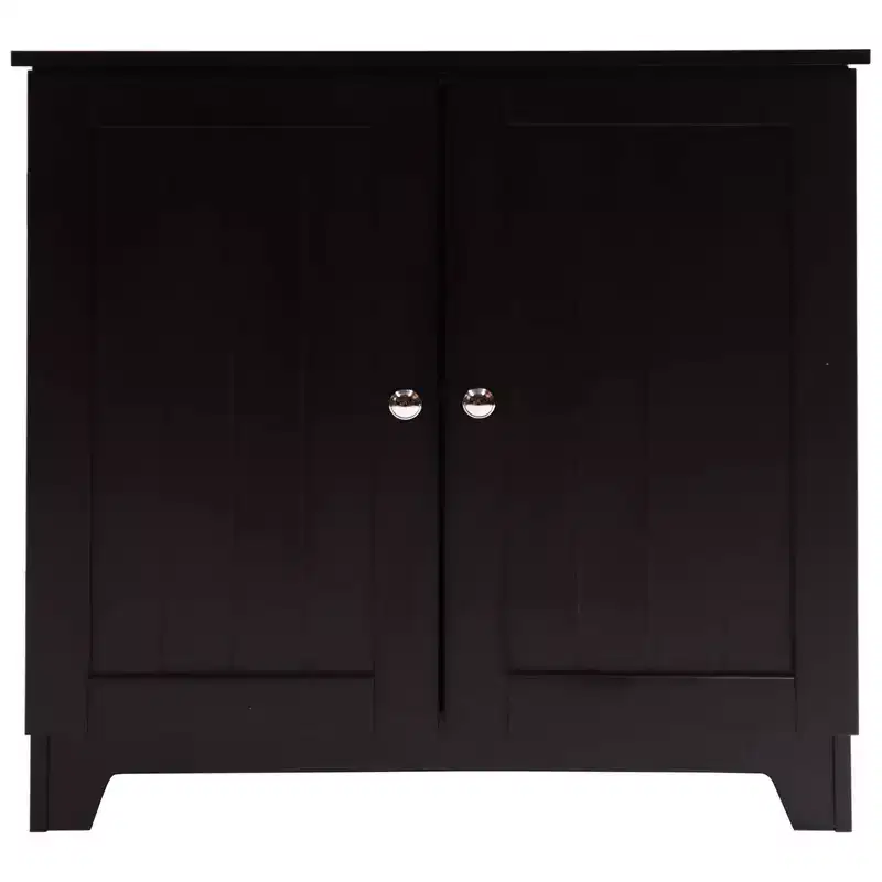 Redmon Contemporary Double Door Cabinet, Modern Wooden Furniture, Espresso