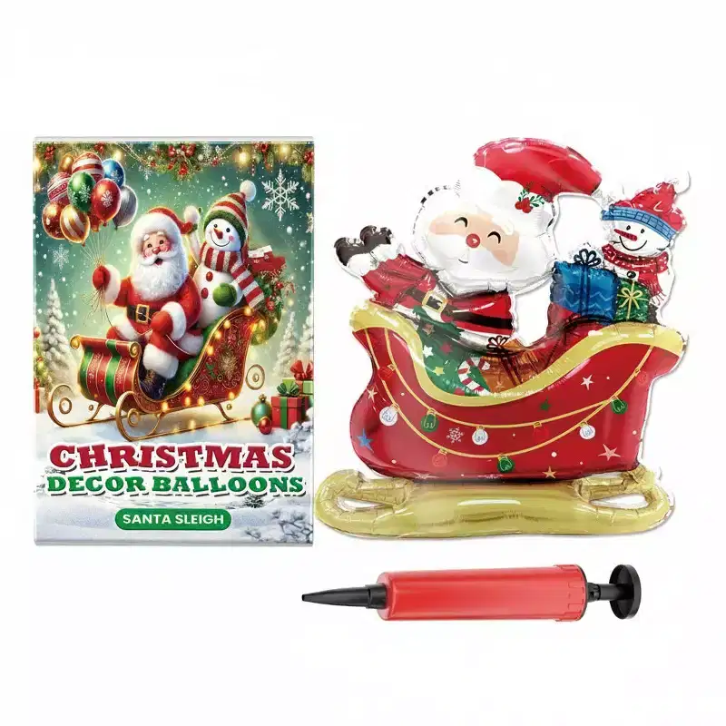 AEELLEEA Christmas Balloons Balloon Standing Santa Claus Reindeer Christmas Tree Event Atmosphere Decoration