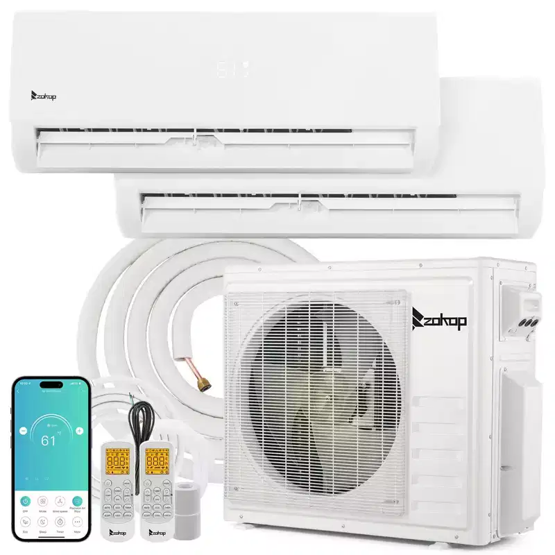 Karl Home 2-Zone 28000 BTU 20 SEER2 Mini Split Air Conditioner with Heat Pump (9K+18K)