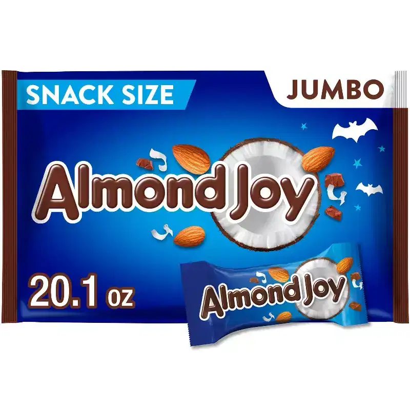 Almond Joy Snack Size Candy Bars  20.1 oz Bag  Coconut, Almond, and Milk Chocolate Mini Bars  Shareable Holiday & Everyday Treats