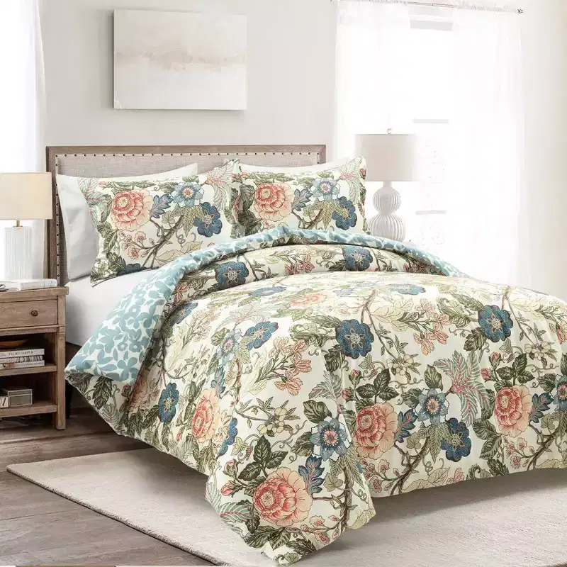 Lush Décor Sydney Duvet Cover Set Green/Blue