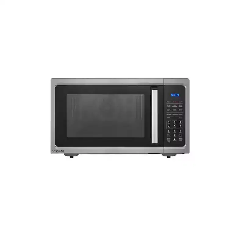 Refurbished: Vissani EC042A2KJCLPF 1.5 cu. ft. 1000W Countertop Microwave with Air Fry and Sensor Cook, Stainless Steel  Manufacturer Refurbished