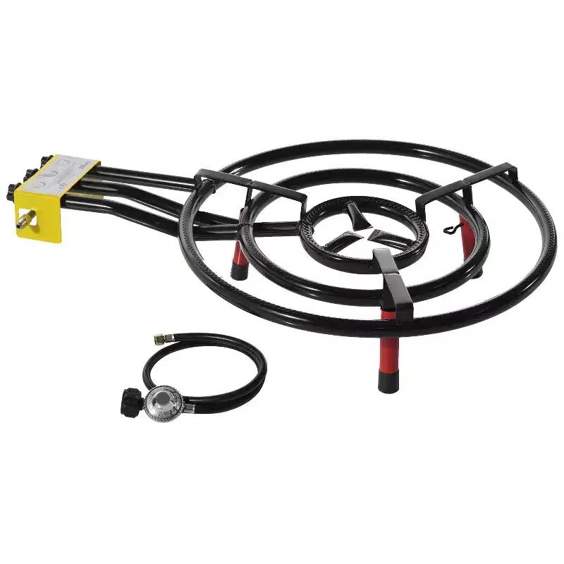 Ringg Flame Series Pro Kit with 24-In. Triple-Ringed Gas Burner and 5-In. Tabletop Stand for 24 Servings