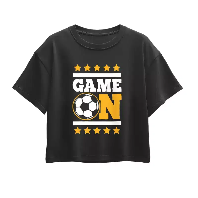 Girls' - Instant Message - Game On Soccer Short Sleeve Boxy Graphic T-Shirt