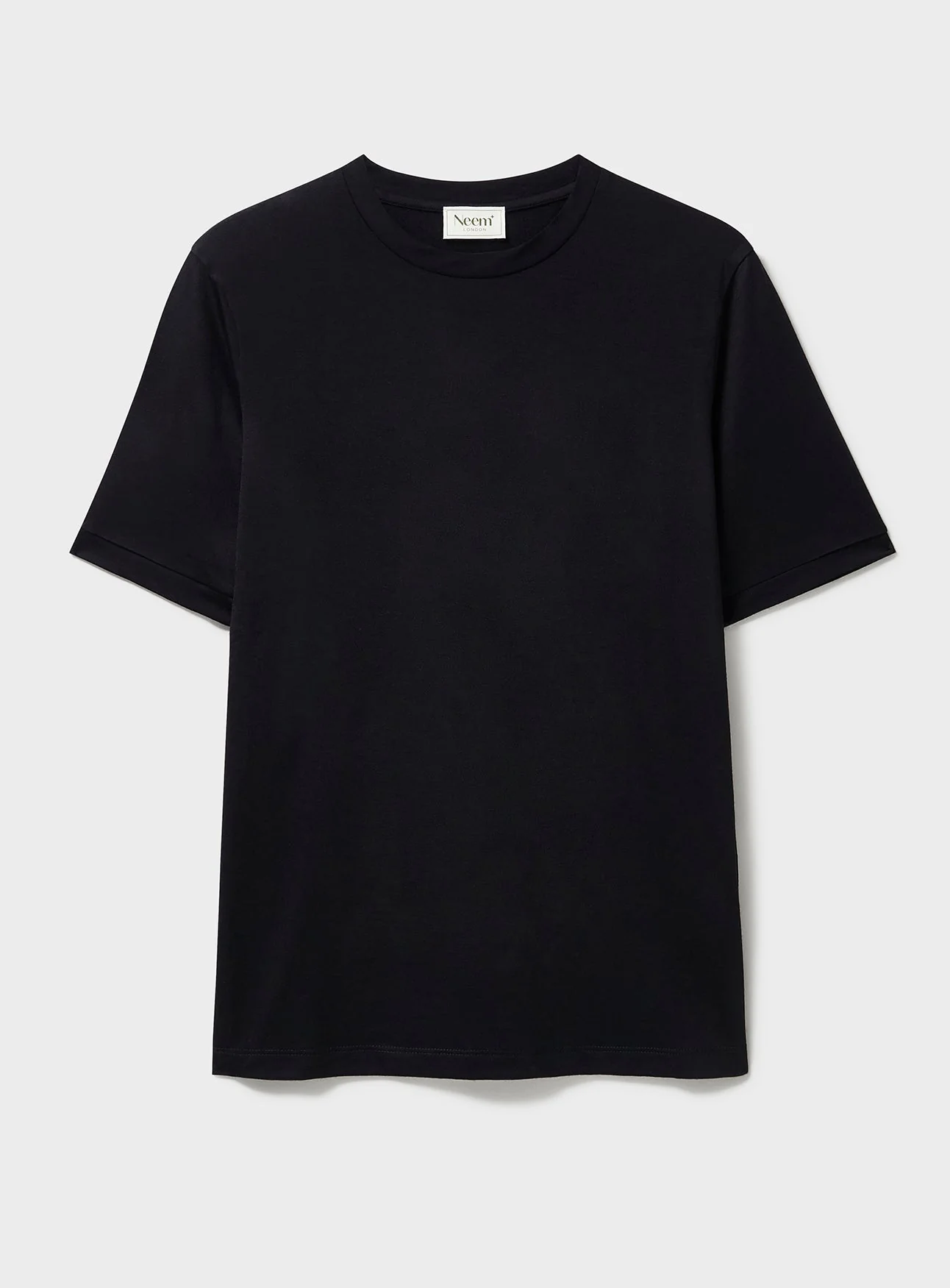 Merino Wool Jersey Stretch Black T-Shirt