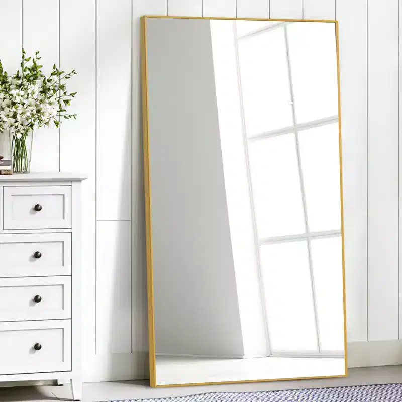 51x31 Inch Aluminum Frame Rectangle Full Length Mirror Without Stand