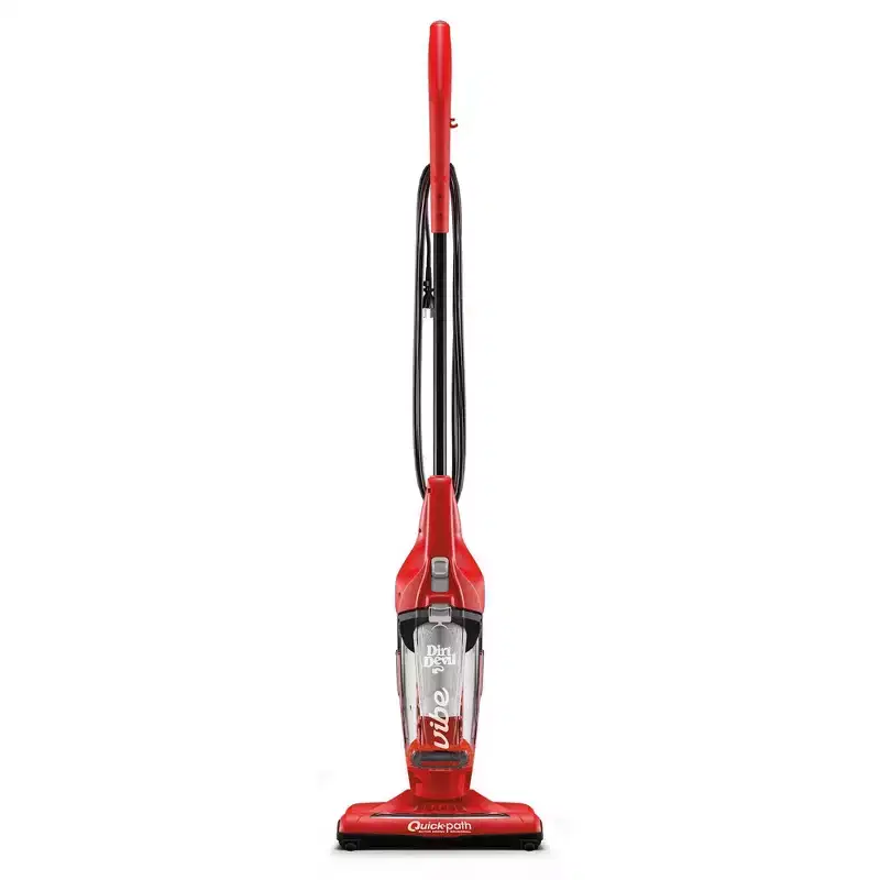 Dirt Devil Vibe 3-in-1 Corded Stick Vacuum Cleaner with Removable Hand Held Vacuum: Lightweight, Bagless, Multi-Surface, Red