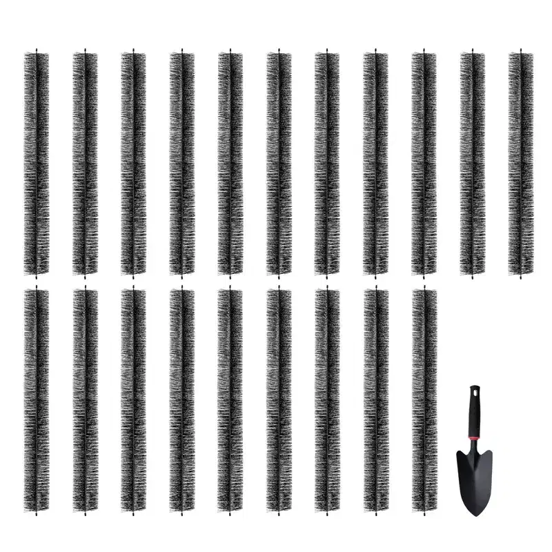 VEVOR Gutter Brush, 60 Feet Total Length 4.33 inch Diameter Gutter Cleaning Tools, Ground-Level Gutter Brush Leaf Guard for 5 Inch Gutters, Black