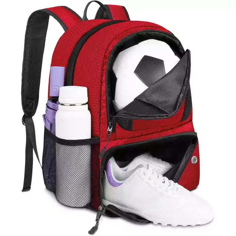 Narwey Soccer Backpack, Water resistant Sport Equipment Bags Fit Basketball Volleyball Football Accessories to Match Training
