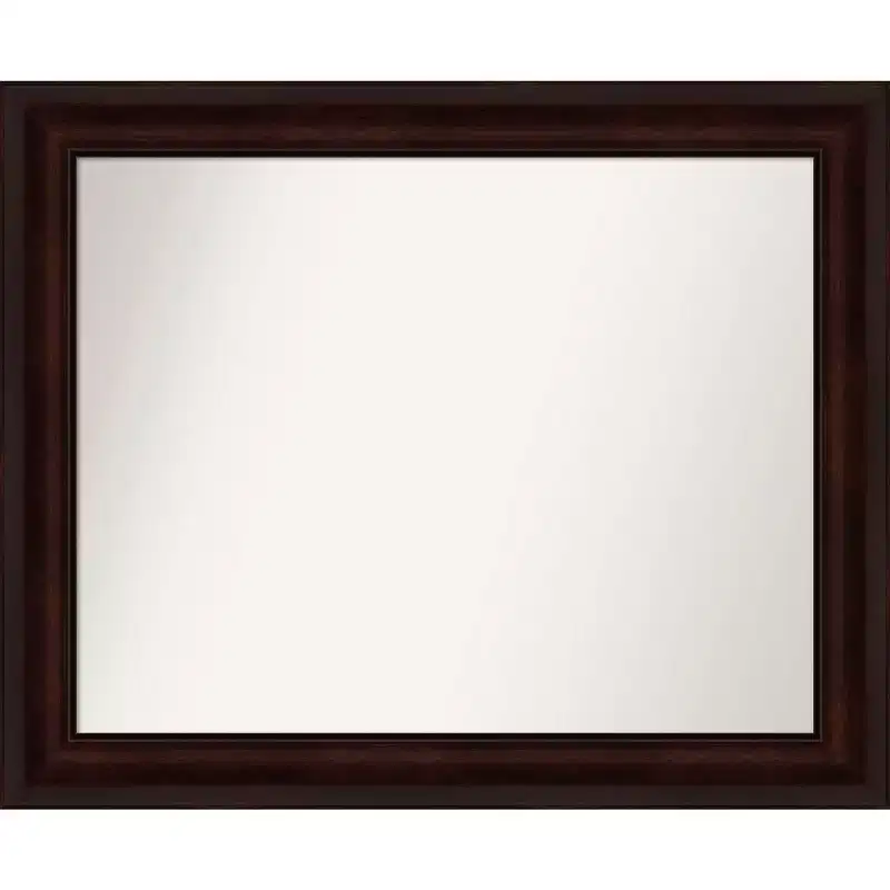 Amanti Art 33 x 27 Non-Beveled Coffee Bean Brown Wall Mirror : Modern Style, Polystyrene Frame, Includes Mount Hardware