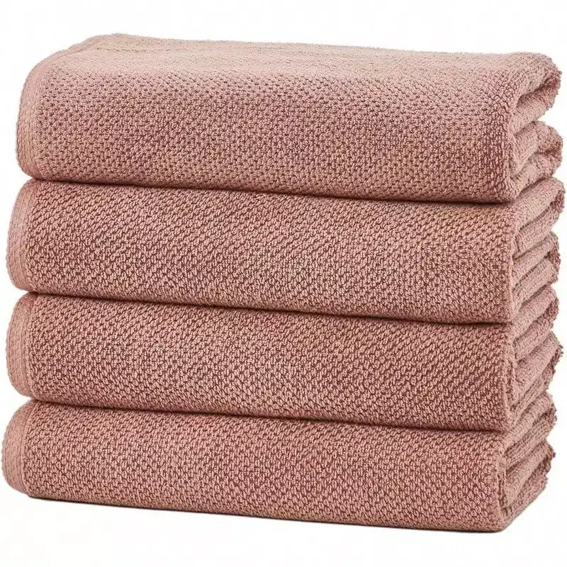 Desert Rose 100 Cotton Bath Towels - 4 Pack, 54x27, Absorbent Quick - Drying