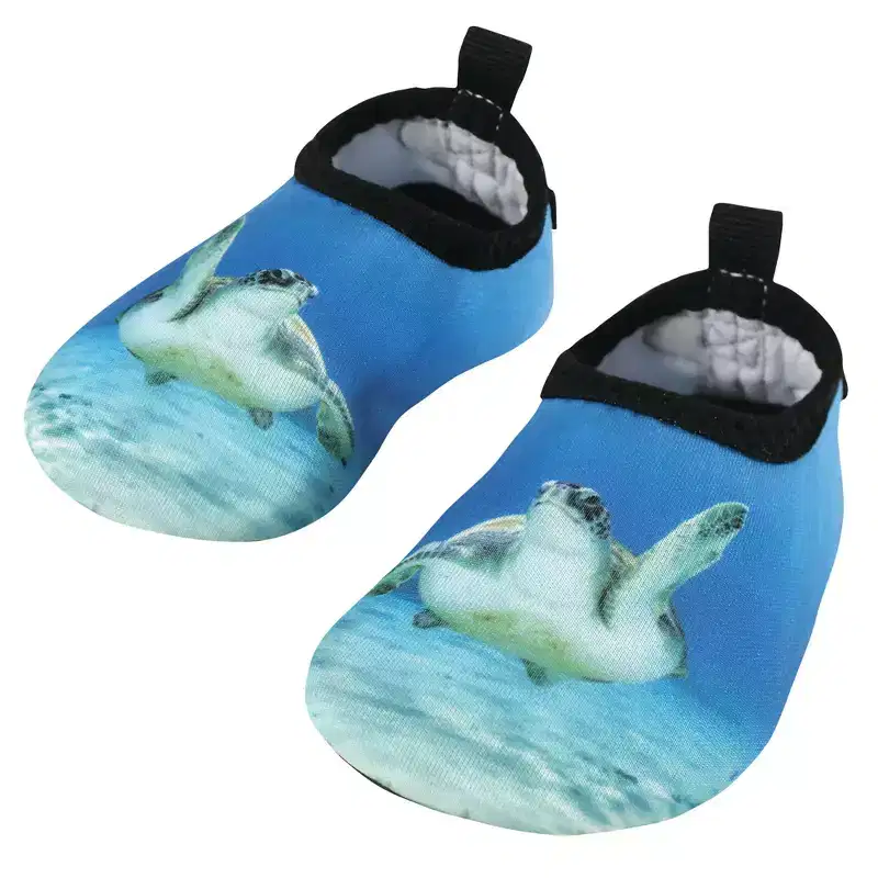 Hudson Baby Infant and Toddler Water Shoes for Sports, Yoga, Beach and Outdoors, Sea Turtle