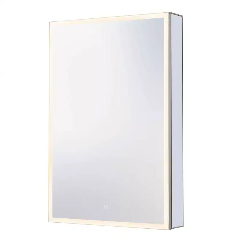 Fine Fixtures Frameless Mirrored Medicine Cabinet with LED Lighting