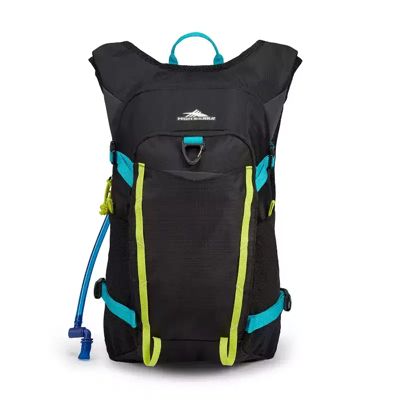 High Sierra Hydrahike 2.0 16L Hydration Water Backpack with Insulated Reservoir Pocket for Hiking, Running, Climbing, or Cycling, Black