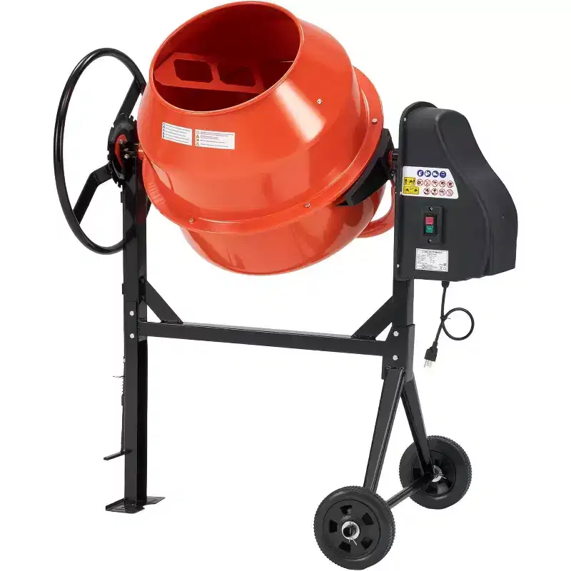AMERLIFE Portable Electric Cement Mixers with High-Efficiency Motors and Large 140L Drums for Concrete, Mortar, Stucco, and Feed