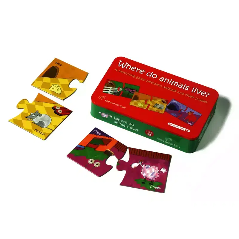 The Purple Cow Where Do Animals Live? - Illustrated Educational Game