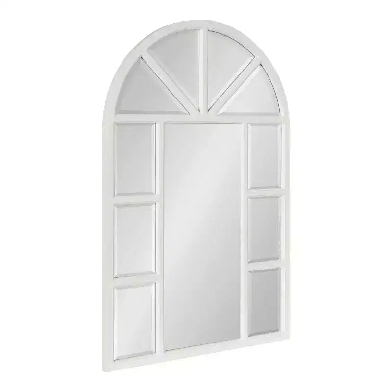 Windowpane Mirror �C 24x36, White, Cathedral-Style
