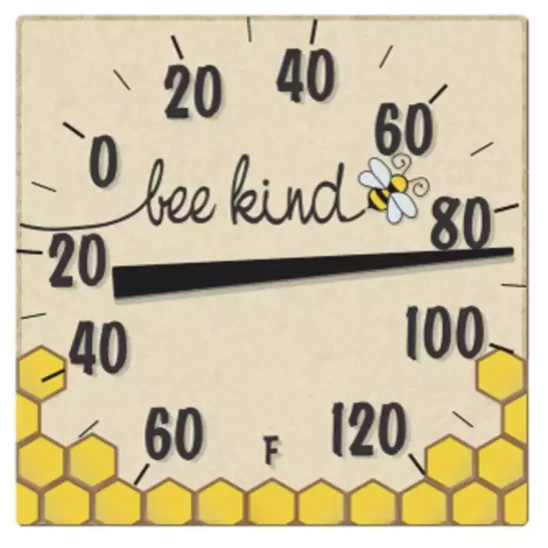 Taylor Bee Kind Thermometer Ceramic Multicolored 8 in. (Case of 6)