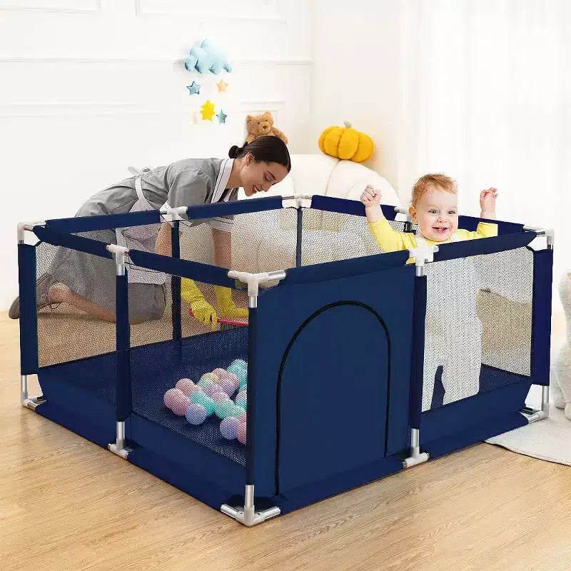 50x50" 4-Panel Baby Playpen - Spacious & Secure Portable Playard