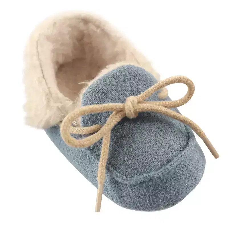 Luvable Friends Baby Boy Moccasin Shoes, Blue