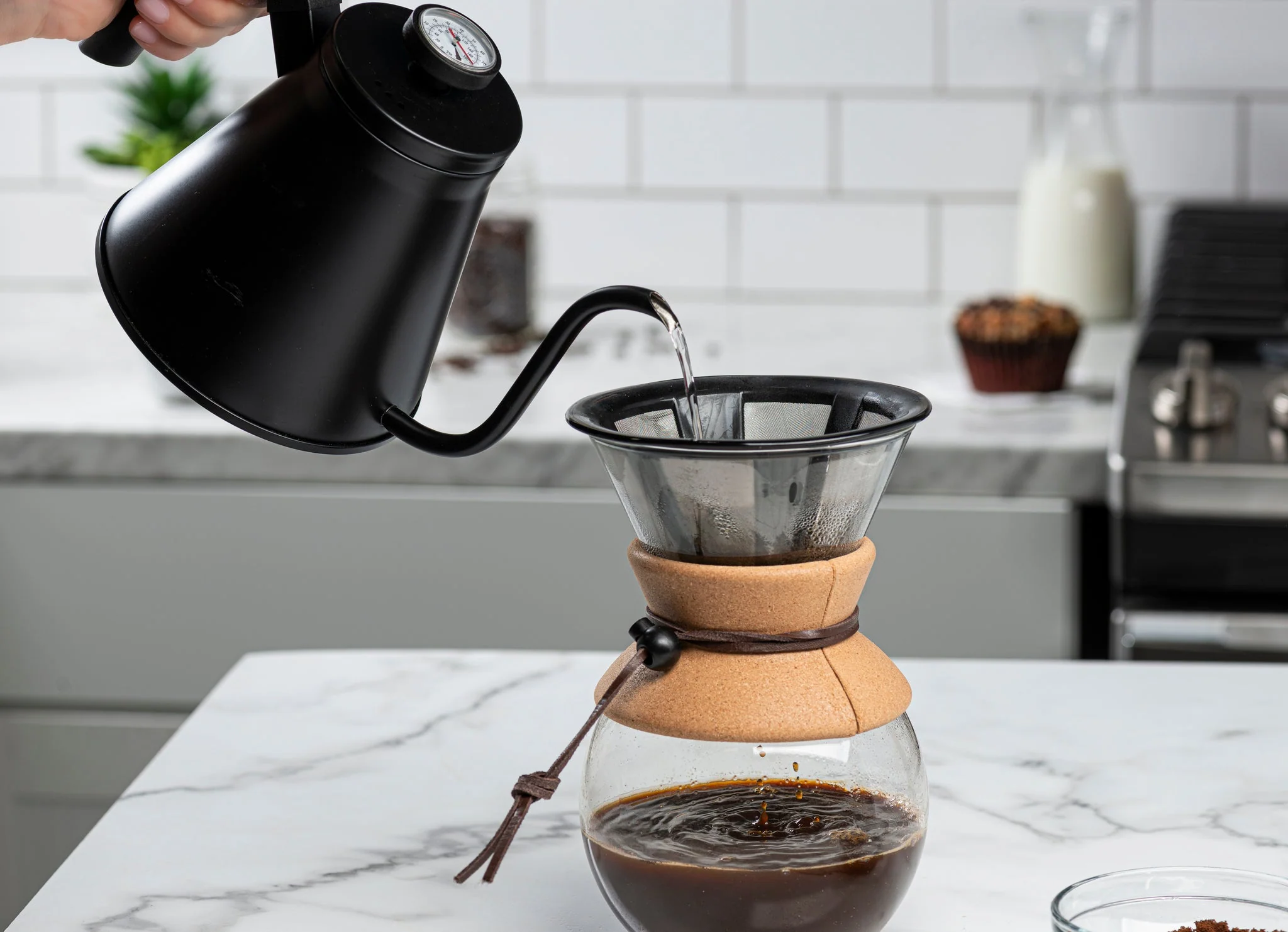 Gooseneck Pour Over Kettle, Stainless Steel, 27 oz