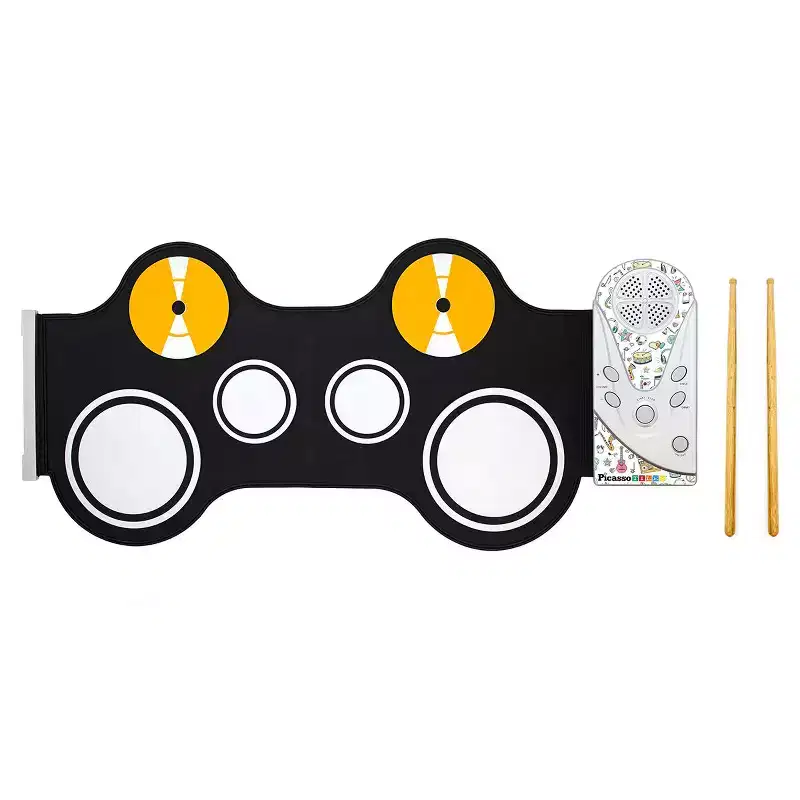 PICASSO-TILES PT50 Kids Electronic Roll-Up Drum Kit, Digital Music Toy with Built-In Speaker, Recording Feature, Educational STEM Music Playset