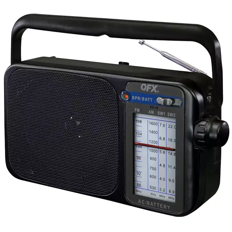 QFX Portable AM/FM/Shortwave Radio, Black, R-24