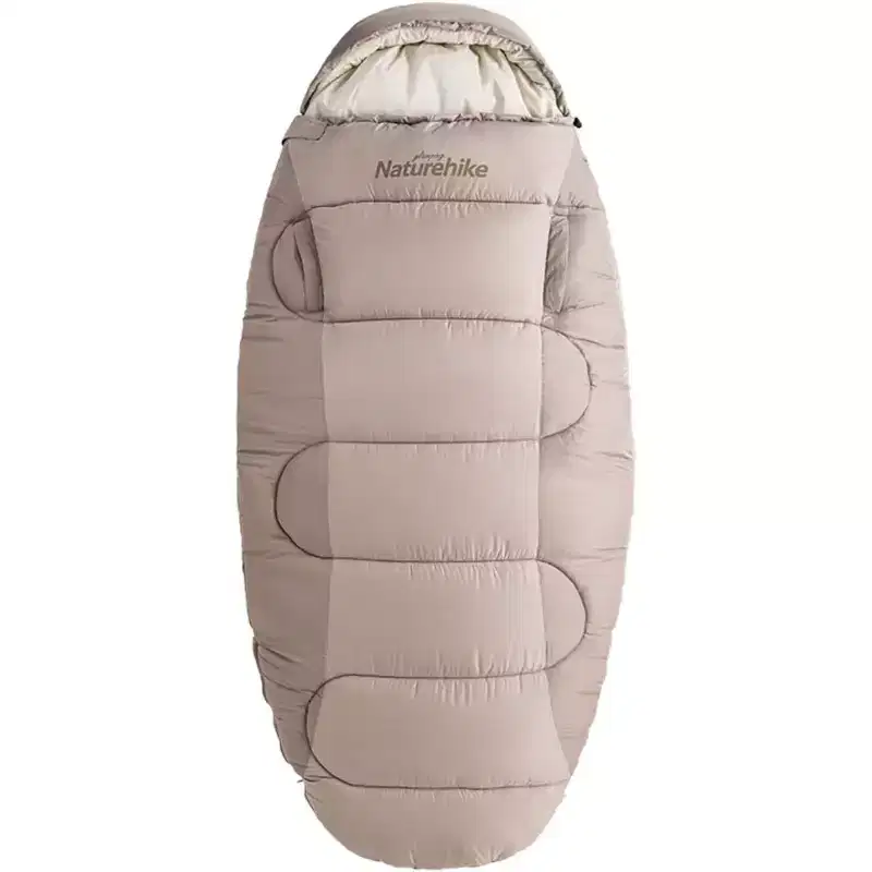 Naturehike Cotton Sleeping Bag, Large & Breathable, Soft Pure Cotton Lining, Washable with Foot Zipper for Ventilation, Lightweight & Spacious