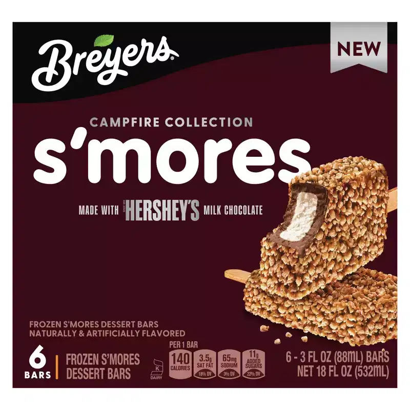 Breyers Ice Cream Frozen Smores Bar - 18 fl oz/6ct