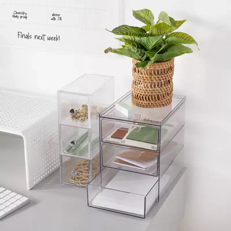 3-Drawer Stackable Organizer for Kitchen or Pantry