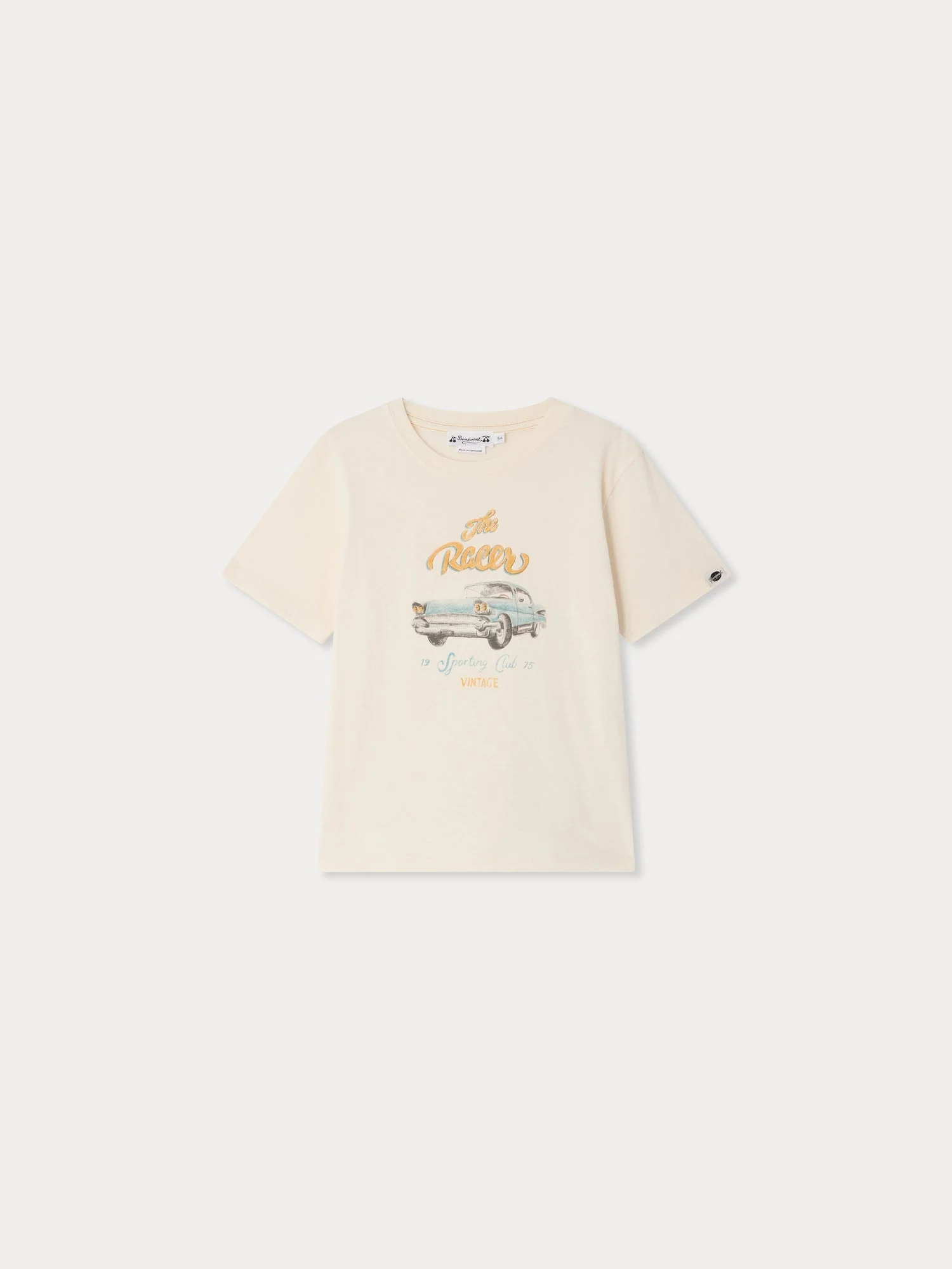 car print t-shirt in organic cotton