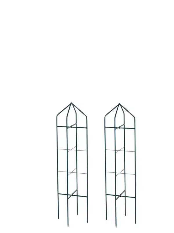 Gardener's Supply Company Zenith Folding Garden Supports, Set of 2 | Sturdy Plant Support For Growing Vegetables | Stands 38 High Installed - Blue -