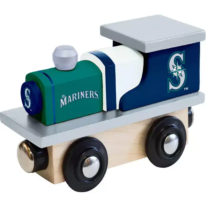 MasterPieces Officially Licensed MLB Seattle Mariners Wooden Toy Train Engine For Kids