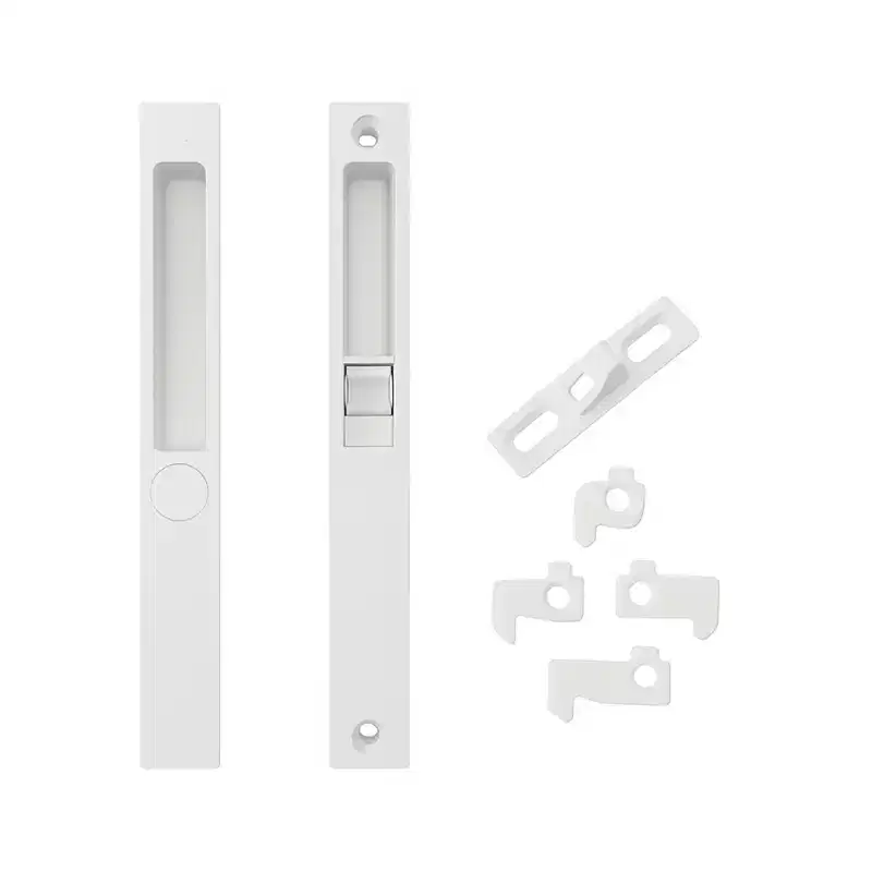 Brixwell 13-192w Patio Door Handle Set With Cams And Keeper White Finish