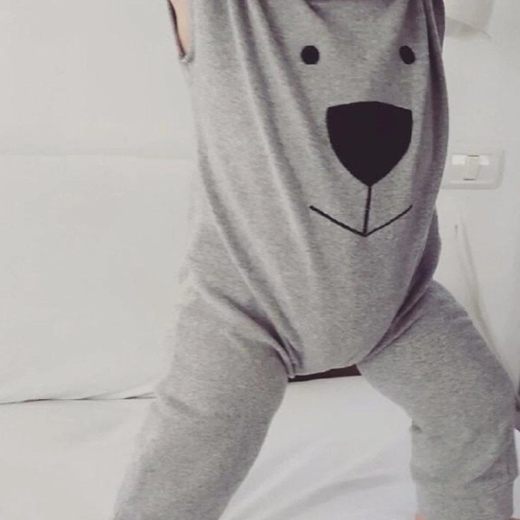 Bear Print Baby Romper - Unisex