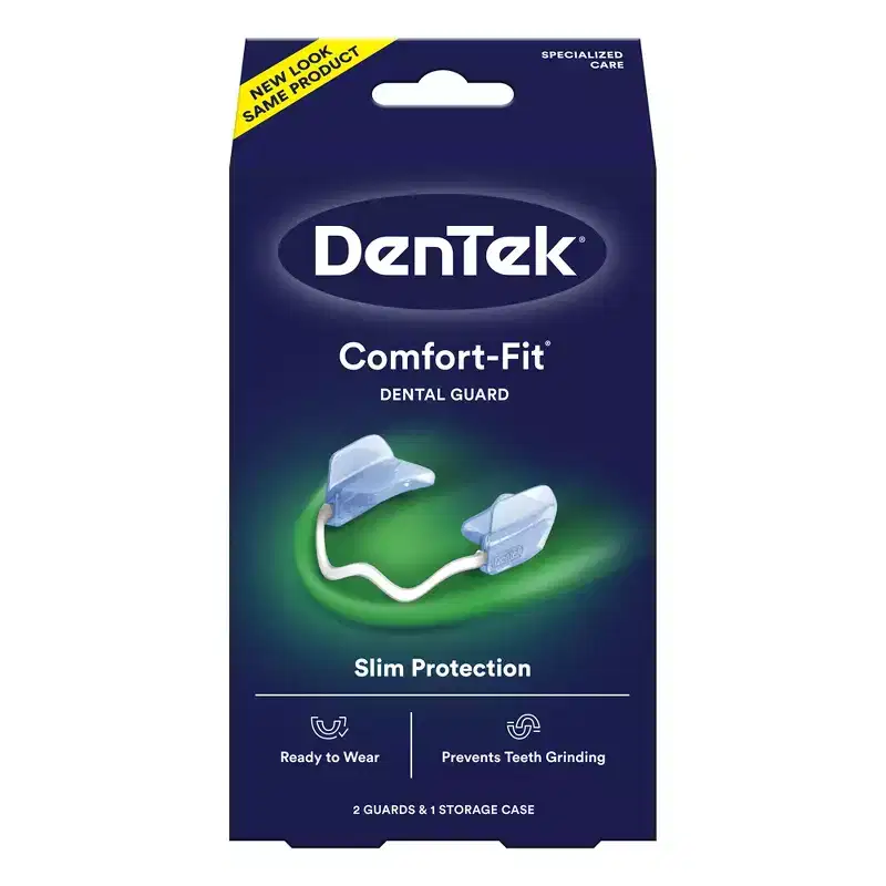 DenTek Comfort-Fit Dental Guard for Nighttime Teeth Grinding - 2ct with Storage Case: BPA-Free Oral Care Accessory