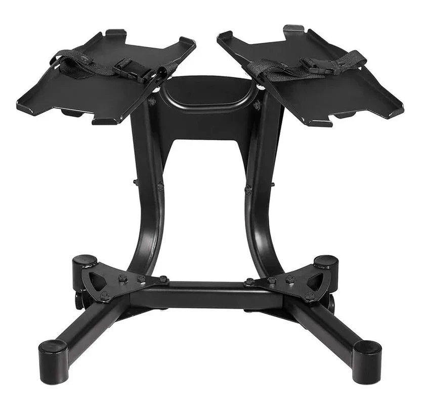 Compact Adjustable Dumbbell Stand | Heavy Duty 24kg/40kg Dumbbells Optional | Space Saving  Rack with Safety Belt & Dial Support | Home Gym Storage Solution