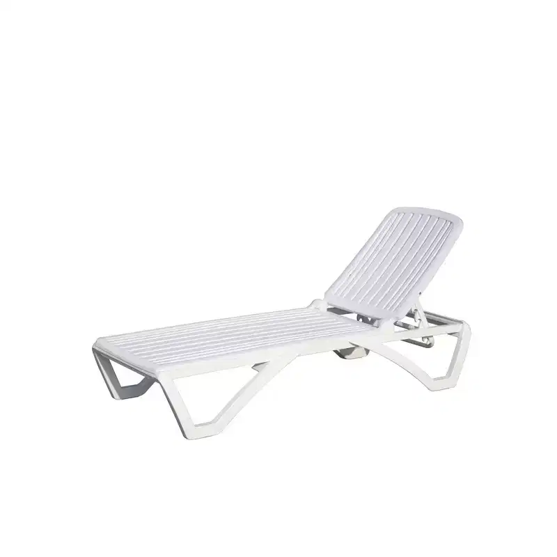 CLIHOME Outdoor Chaise Lounge,Plastic Adjustable Pool Lounge Chair