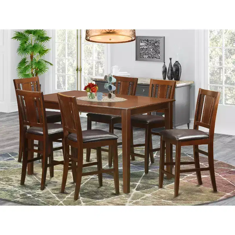 HomeStock Belmont Pub Table Set- Gathering Table And Kitchen Bar Stool