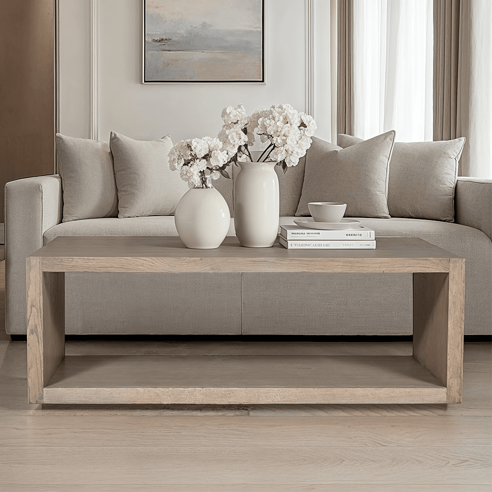 Smoked Oak Rectangular Coffee Table