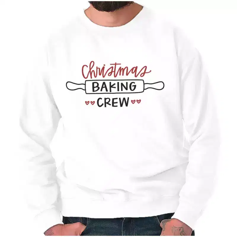 Christmas Baking Crew Rolling Pin Sweatshirt for Men or Women Brisco Brands