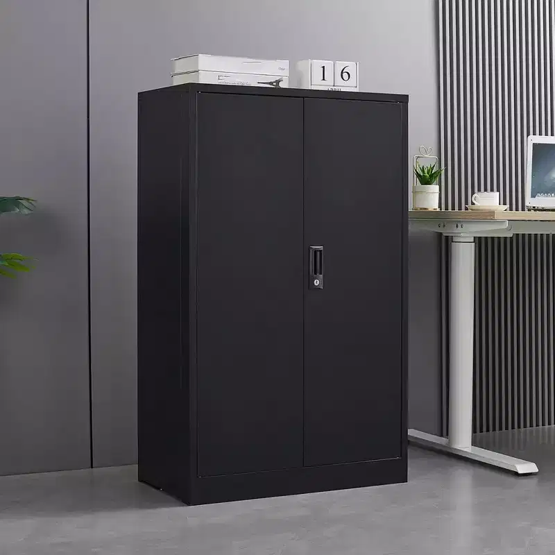 42 Metal Storage Cabinet with Locking Doors,Folding Filing Storage Cabinet with Adjustable Shelf,Lockable Storage Cabinet for Office Garage