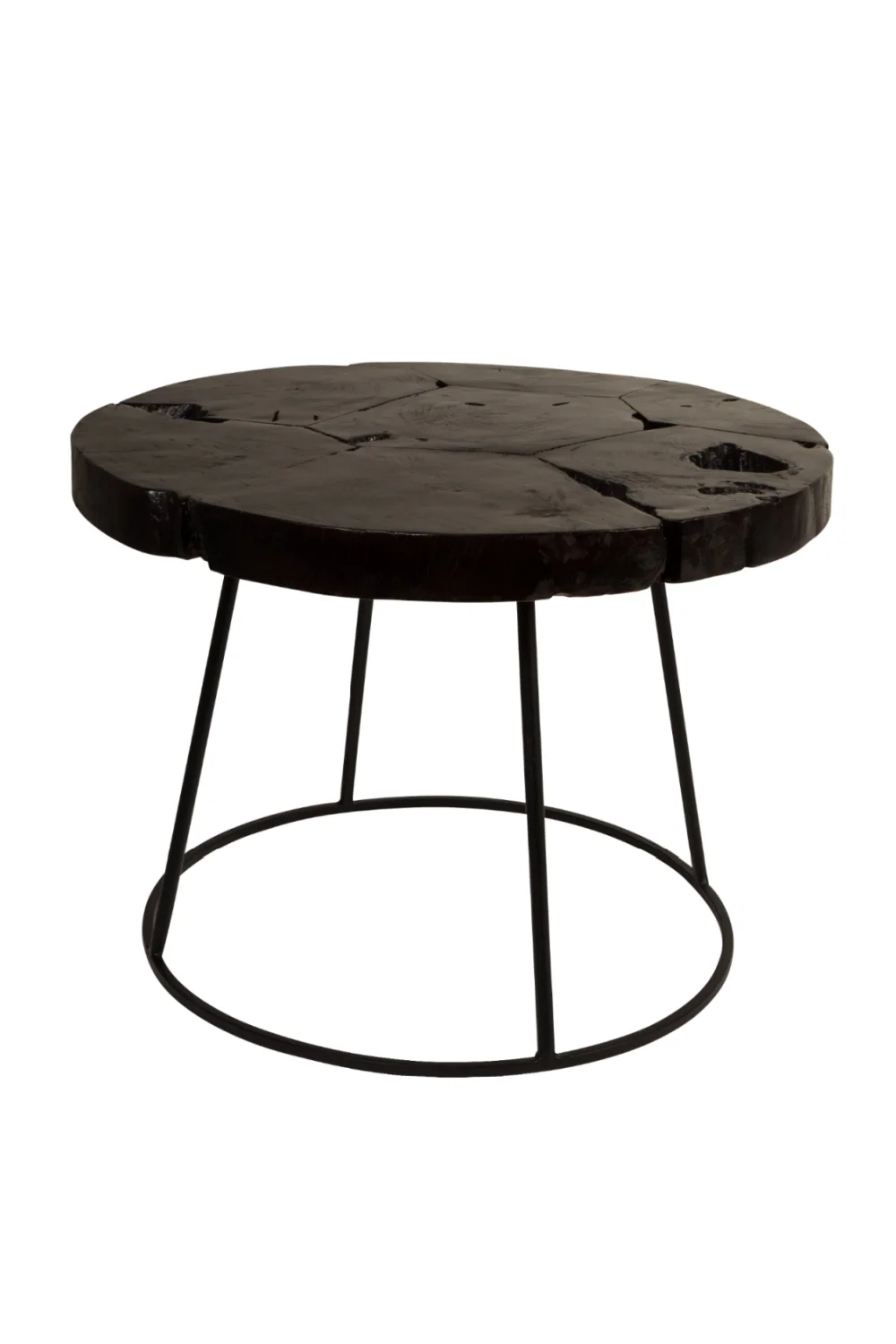 Black Teak Side Table