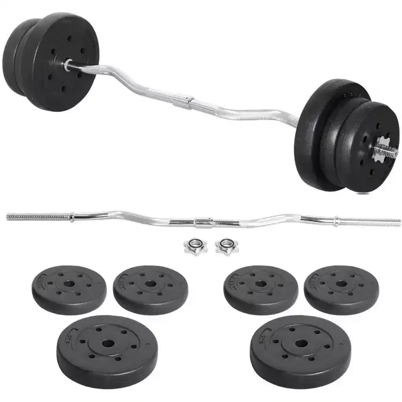 Yaheetech High Quality Barbell Dumbbell Weightlifting Set Black