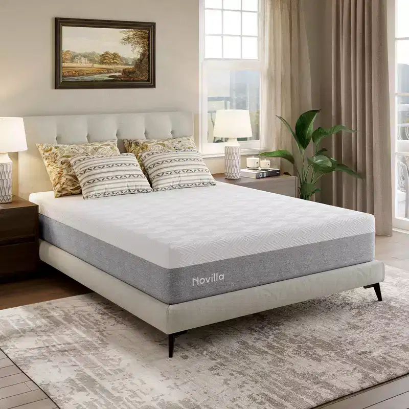 Novilla Bliss 10 inch Medium Gel Memory Foam Mattress in a Box