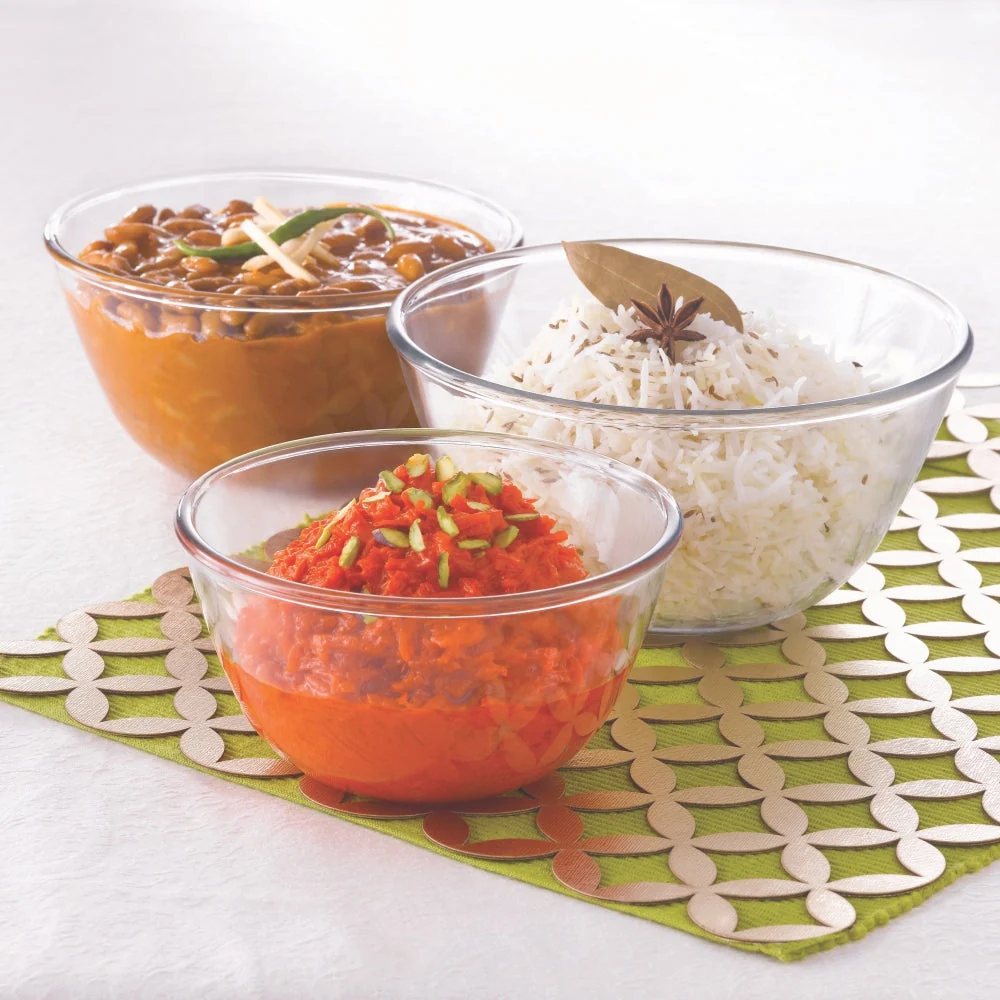 Mixing & Serving Glass Bowl Set of 3