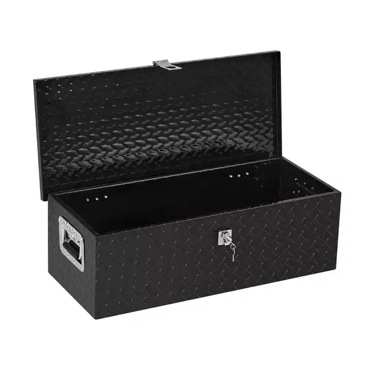 Heavy Duty Aluminum Tool Box Pick Up Truck Bed RV Trailer Toolbox Waterproof Square Storage