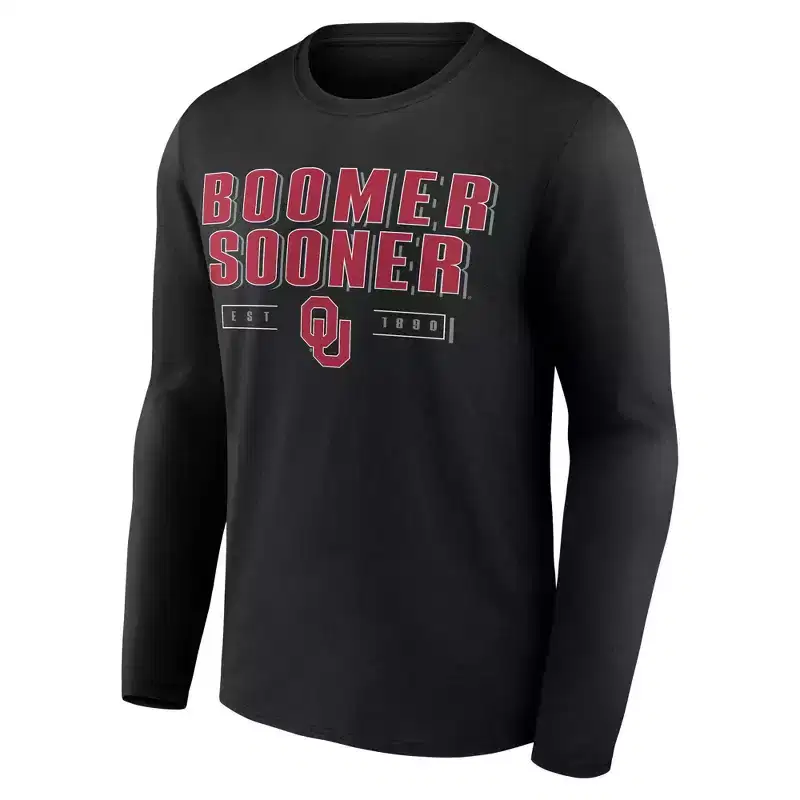 NCAA Oklahoma Sooners Men's Long Sleeve Black T-Shirt